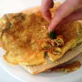 blauwe kaas omelet